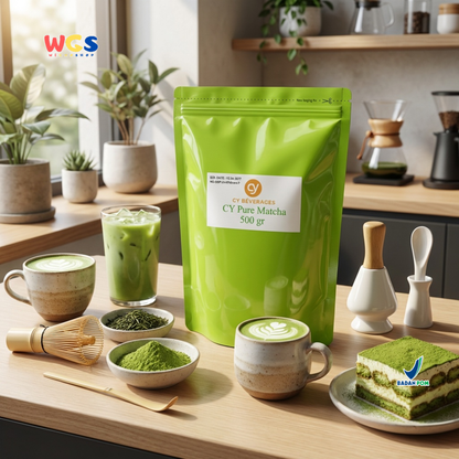 CY Beverages Pure Matcha 500g – Bubuk Matcha Murni untuk Minuman Dessert Latte