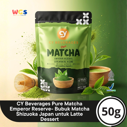 CY Beverages Pure Matcha Emperor Reserve 50g - Bubuk Matcha Shizuoka Japan untuk Latte Dessert