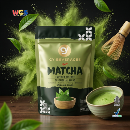 CY Beverages Pure Matcha Emperor Reserve 50g - Bubuk Matcha Shizuoka Japan untuk Latte Dessert