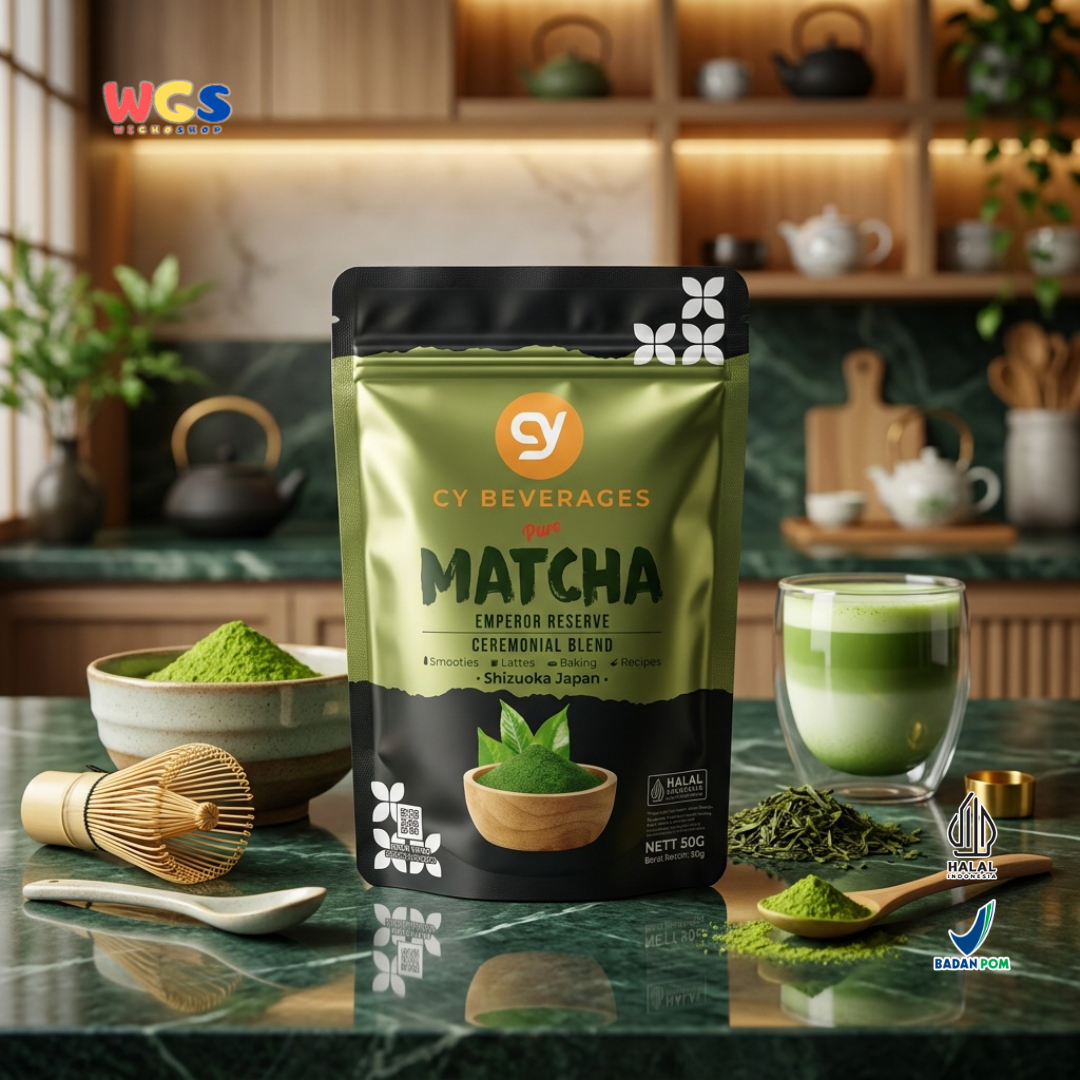 CY Beverages Pure Matcha Emperor Reserve 50g - Bubuk Matcha Shizuoka Japan untuk Latte Dessert