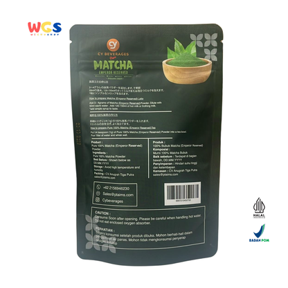 CY Beverages Pure Matcha Emperor Reserved 80g Shizuoka Japan – Bubuk Matcha Premium