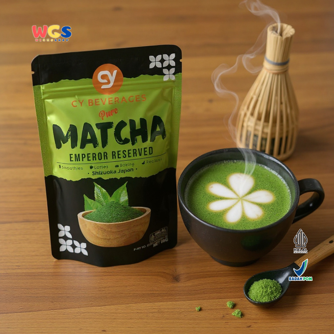 CY Beverages Pure Matcha Emperor Reserved 80g Shizuoka Japan – Bubuk Matcha Premium
