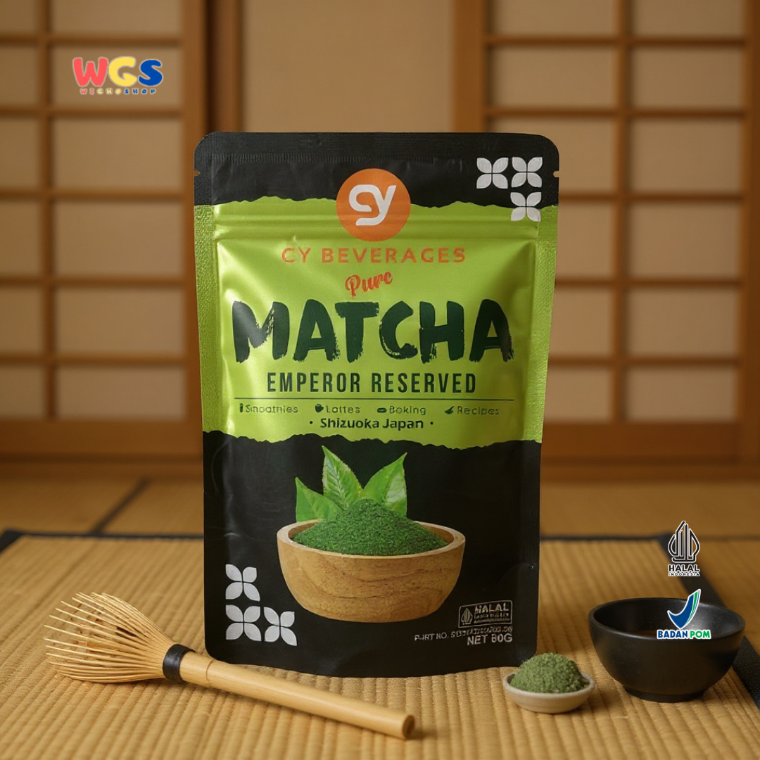 CY Beverages Pure Matcha Emperor Reserved 80g Shizuoka Japan – Bubuk Matcha Premium