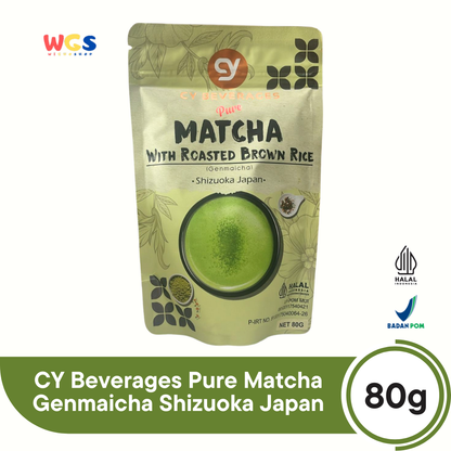CY Beverages Pure Matcha Genmaicha Shizuoka Japan 80g – Bubuk Matcha dengan Beras Panggang