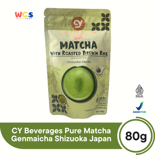 CY Beverages Pure Matcha Genmaicha Shizuoka Japan 80g – Bubuk Matcha dengan Beras Panggang