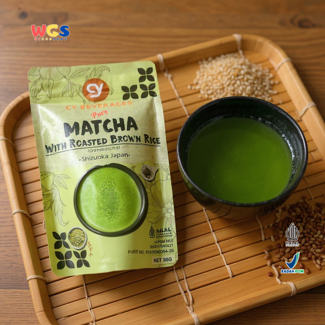 CY Beverages Pure Matcha Genmaicha Shizuoka Japan 80g – Bubuk Matcha dengan Beras Panggang