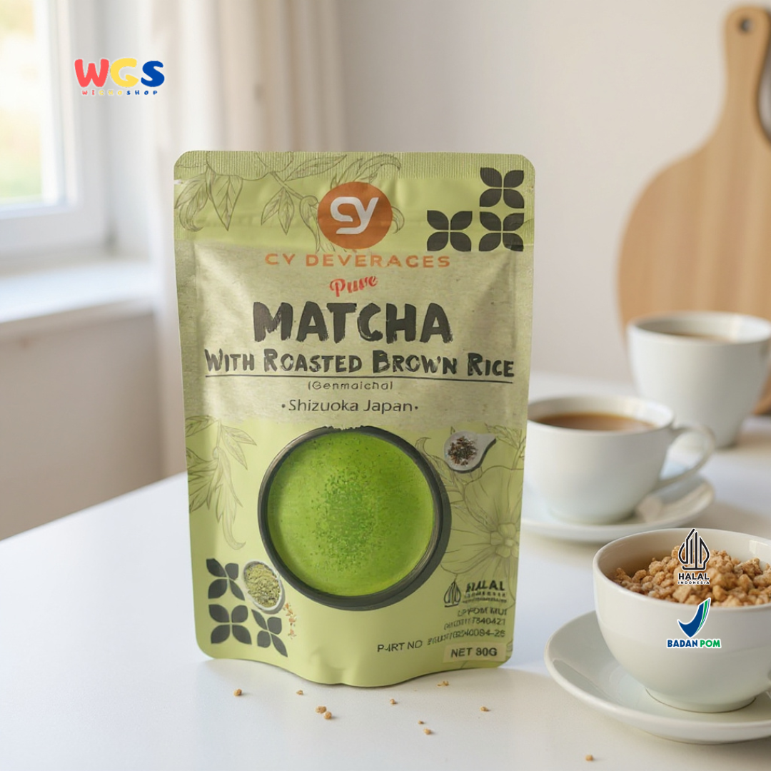 CY Beverages Pure Matcha Genmaicha Shizuoka Japan 80g – Bubuk Matcha dengan Beras Panggang