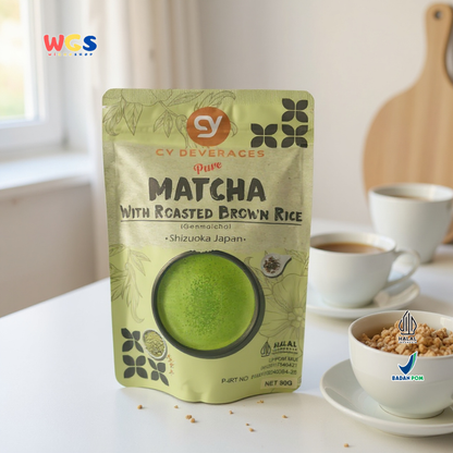 CY Beverages Pure Matcha Genmaicha Shizuoka Japan 80g – Bubuk Matcha dengan Beras Panggang