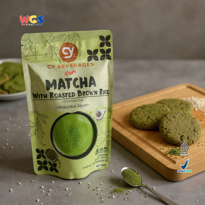 CY Beverages Pure Matcha Genmaicha Shizuoka Japan 80g – Bubuk Matcha dengan Beras Panggang