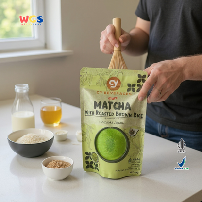 CY Beverages Pure Matcha Genmaicha Shizuoka Japan 80g – Bubuk Matcha dengan Beras Panggang