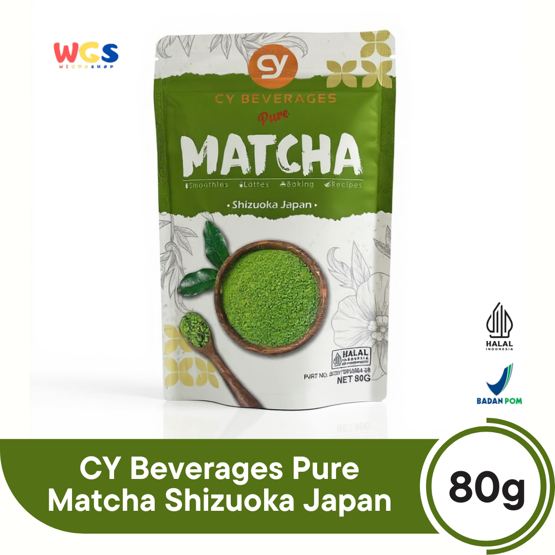 CY Beverages Pure Matcha Shizuoka Japan 80g – Bubuk Matcha Premium Jepang untuk Latte & Baking