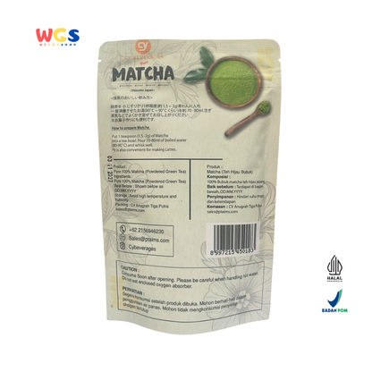 CY Beverages Pure Matcha Shizuoka Japan 80g – Bubuk Matcha Premium Jepang untuk Latte & Baking