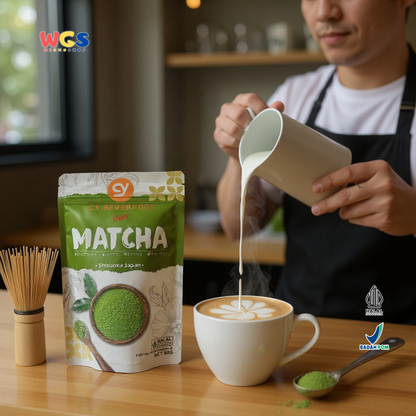 CY Beverages Pure Matcha Shizuoka Japan 80g – Bubuk Matcha Premium Jepang untuk Latte & Baking