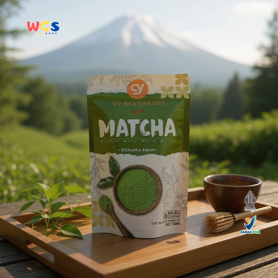 CY Beverages Pure Matcha Shizuoka Japan 80g – Bubuk Matcha Premium Jepang untuk Latte & Baking