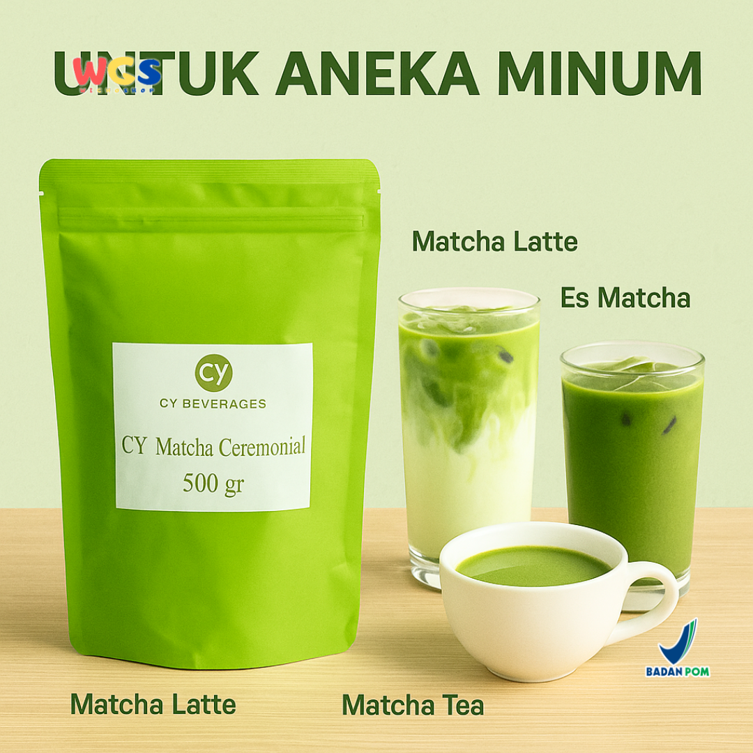 CY Matcha Ceremonial Grade 500gr – Premium Green Tea Powder for Drinks and Desserts