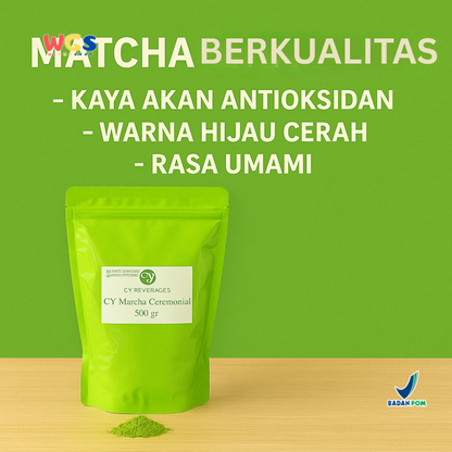 CY Matcha Ceremonial Grade 500gr – Premium Green Tea Powder for Drinks and Desserts