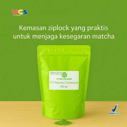 CY Matcha Ceremonial Grade 500gr – Premium Green Tea Powder for Drinks and Desserts
