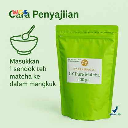 CY Pure Matcha 500g – Serbuk Teh Hijau Premium untuk Gaya Hidup Sehat