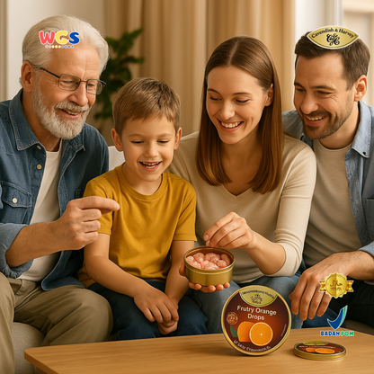 Cavendish & Harvey Fruity Orange Drops 200g - Permen Jeruk Segar dengan Jus Buah Asli