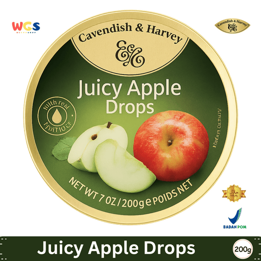Cavendish & Harvey Juicy Apple Drops 200g - Permen Keras Rasa Apel Segar & Asli