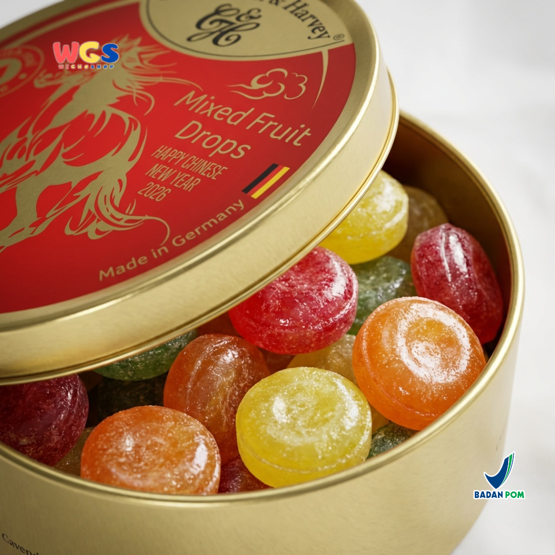 Cavendish & Harvey Mixed Fruit Drops Limited Edition 200g - Kaleng Permen Buah Asli Jerman