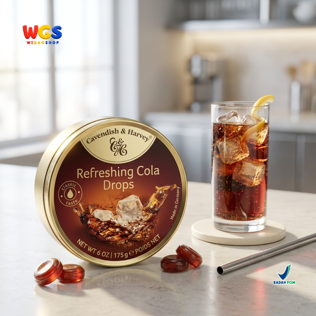 Cavendish & Harvey Refreshing Cola Drops 175g - Permen Keras Rasa Kola Klasik Kaleng Jerman Camilan Candy