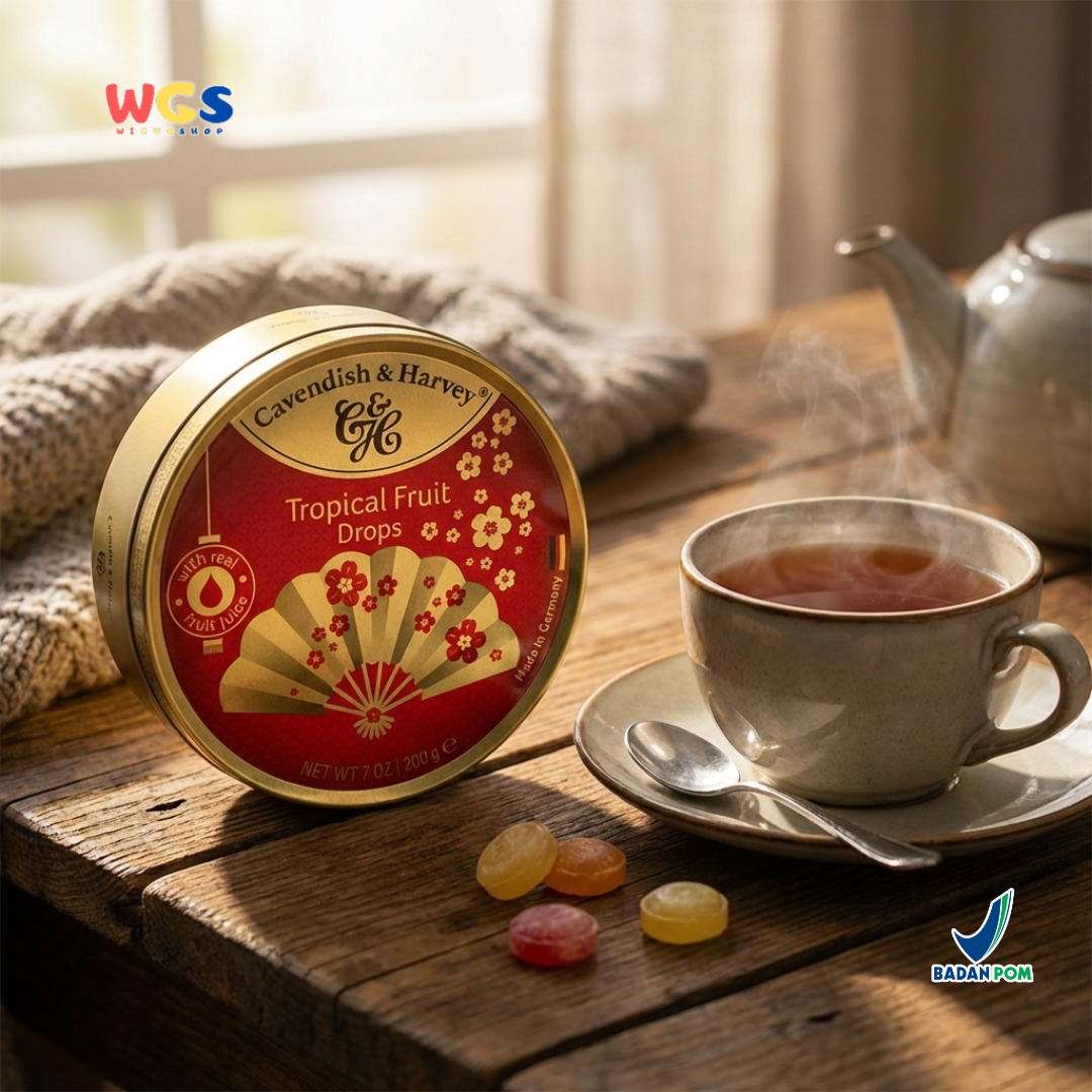 Cavendish &amp; Harvey Tropical Fruit Drops 200g - Fresh &amp; Exotic Tropical Fruit Flavored Candy