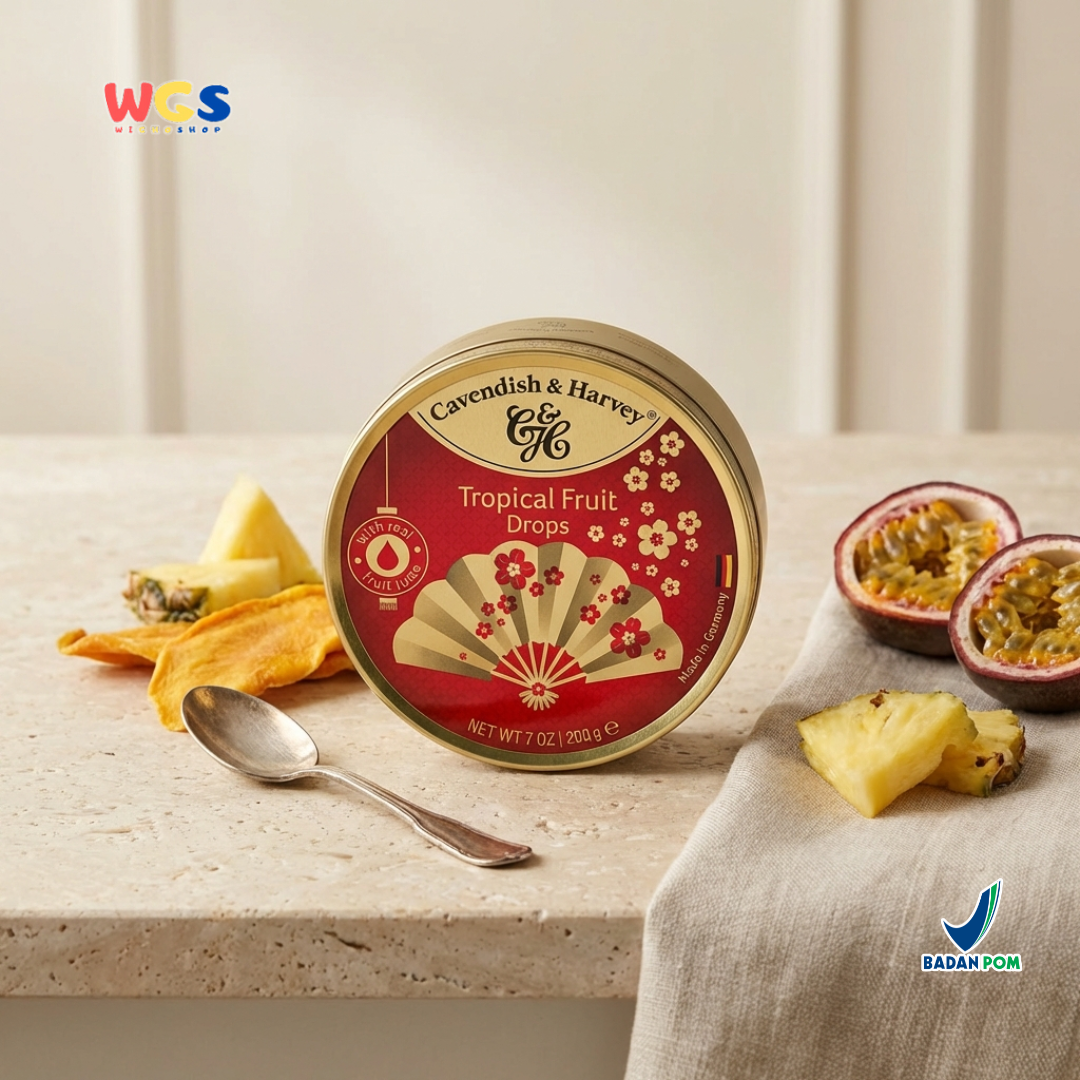 Cavendish &amp; Harvey Tropical Fruit Drops 200g - Fresh &amp; Exotic Tropical Fruit Flavored Candy