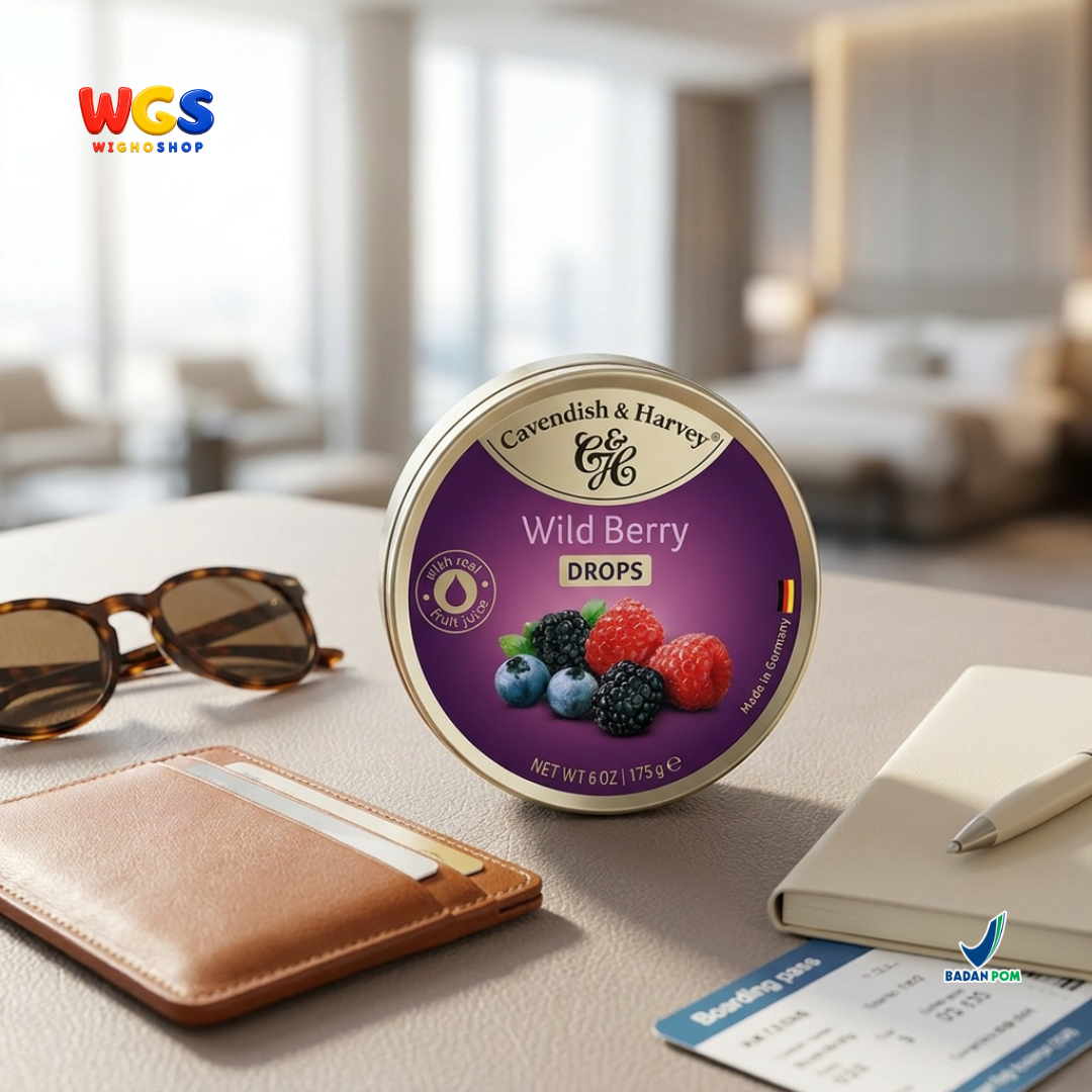 Cavendish & Harvey Wild Berry Drops 175g - Permen Keras Rasa Rasberi Bluberi Blackberi Sari Buah Kaleng Jerman
