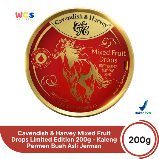 Cavendish & Harvey Mixed Fruit Drops Limited Edition 200g - Kaleng Permen Buah Asli Jerman