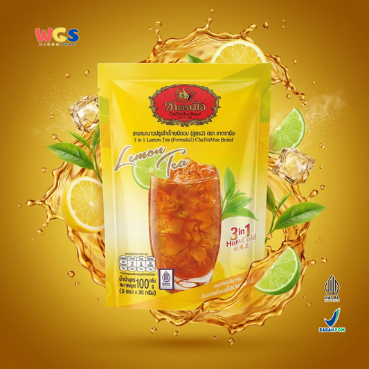 ChaTraMue 3 in 1 Lemon Tea 100g (5 Sachet x 20g) - Teh Lemon Instan Thailand untuk Es Lemon Tea