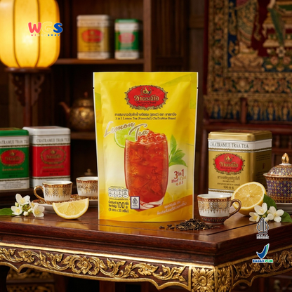 ChaTraMue Lemon Tea 3 in 1 (5 Sachets × 20g) 100g | Ready-to-Brew Thai Lemon Tea Hot &amp; Cold