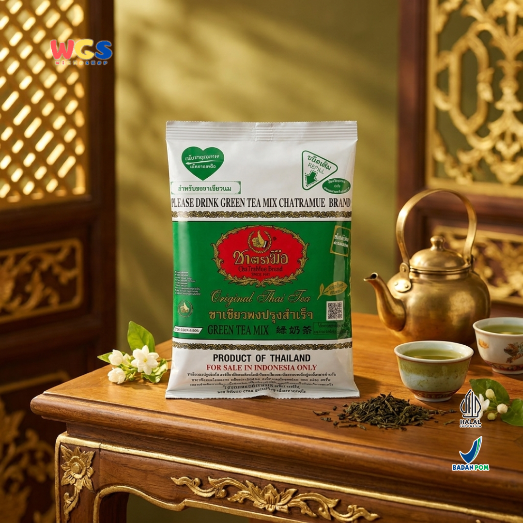 ChaTraMue Green Tea Mix Jasmine Flavor 200g - Bubuk Teh Hijau Thailand untuk Green Tea Milk Tea