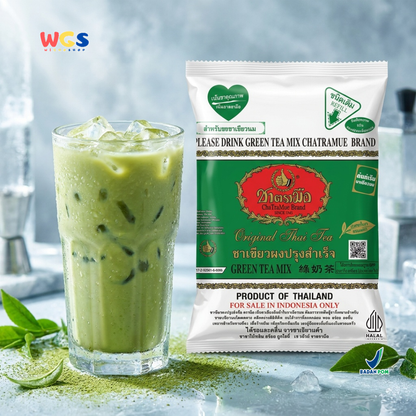 ChaTraMue Green Tea Mix Jasmine Flavor 200g - Bubuk Teh Hijau Thailand untuk Green Tea Milk Tea