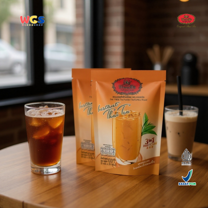 ChaTraMue Instant Thai Tea 3 in 1 (5 Sachet × 20g) 100g | Teh Susu Thailand Siap Seduh Panas & Dingin
