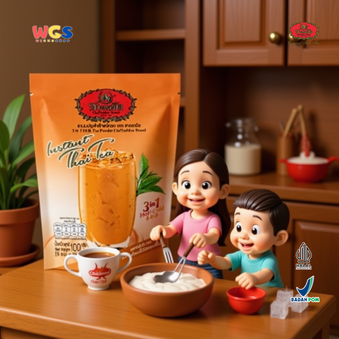 ChaTraMue Instant Thai Tea 3 in 1 (5 Sachet × 20g) 100g | Teh Susu Thailand Siap Seduh Panas & Dingin