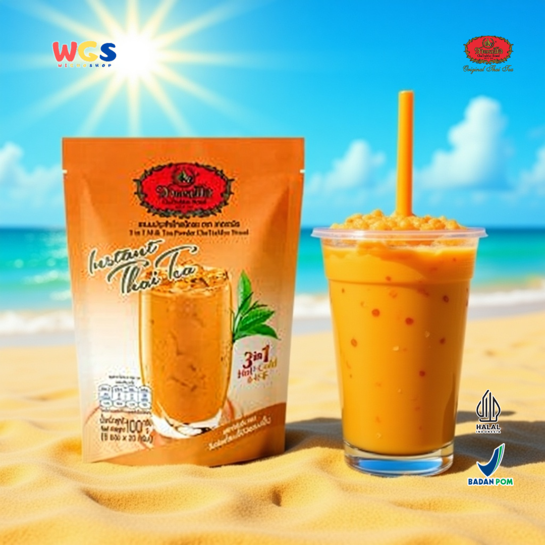 ChaTraMue Instant Thai Tea 3 in 1 (5 Sachet × 20g) 100g | Teh Susu Thailand Siap Seduh Panas & Dingin