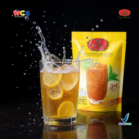 ChaTraMue Lemon Tea 3 in 1 (5 Sachet × 20g) 100g | Teh Lemon Thailand Siap Seduh Panas & Dingin