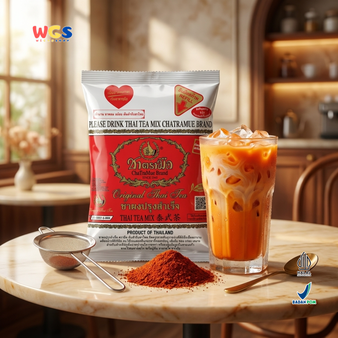 ChaTraMue Original Thai Tea Mix Vanilla Flavor 400g - Bubuk Teh Thailand untuk Thai Milk Tea