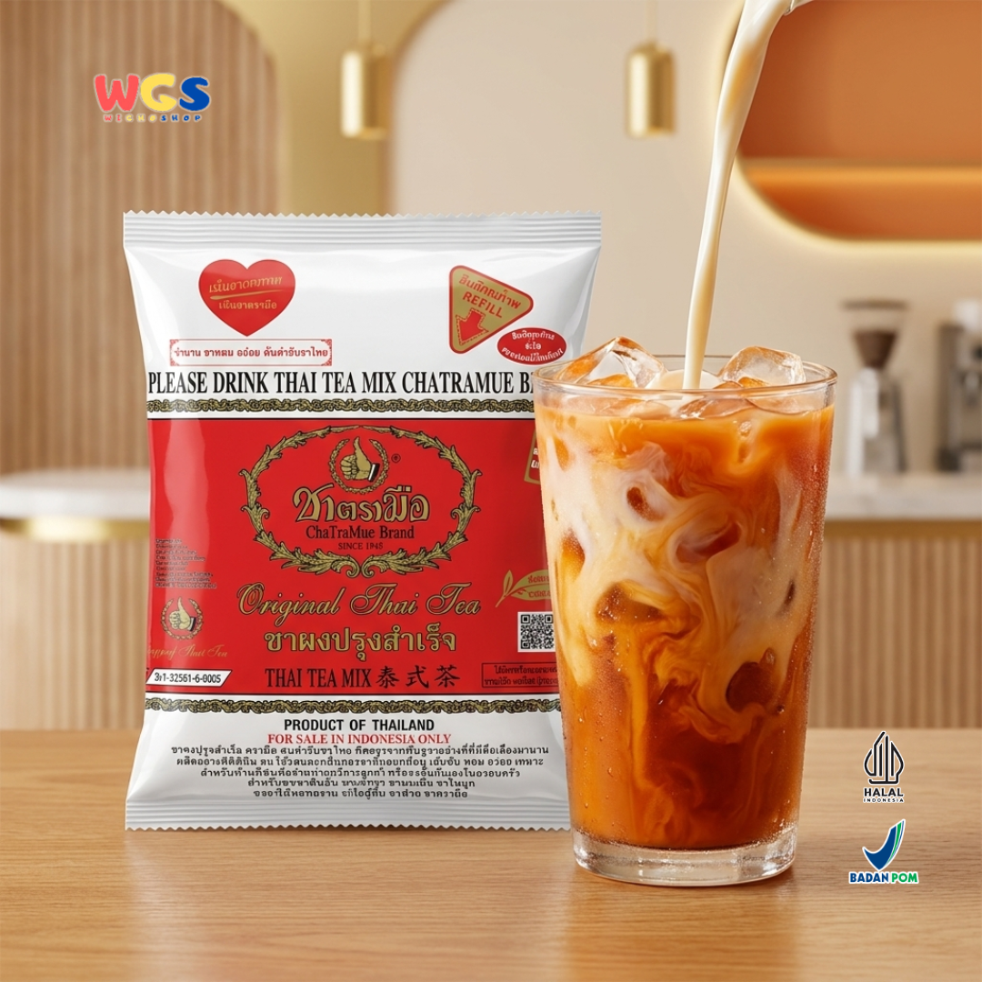 ChaTraMue Original Thai Tea Mix Vanilla Flavor 400g - Bubuk Teh Thailand untuk Thai Milk Tea