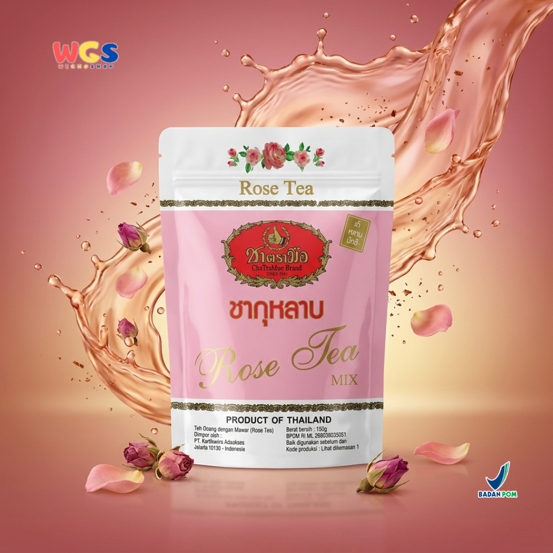 ChaTraMue Rose Tea Mix 150g - Teh Mawar Thailand untuk Rose Milk Tea, Es Teh & Minuman Cafe