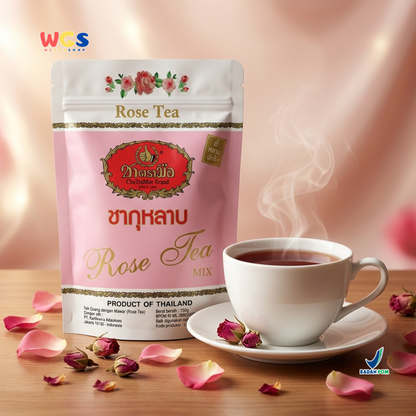 ChaTraMue Rose Tea Mix 150g - Teh Mawar Thailand untuk Rose Milk Tea, Es Teh & Minuman Cafe