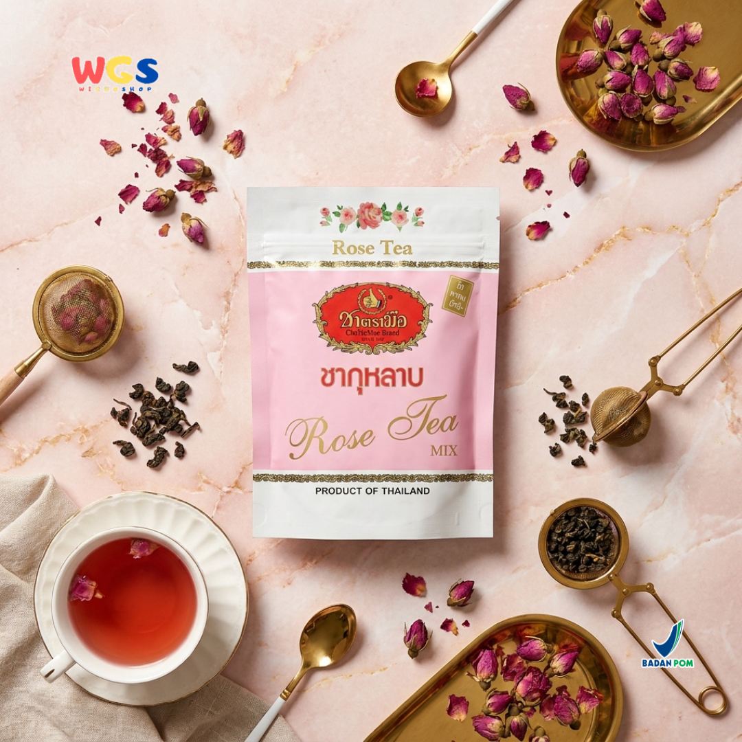 ChaTraMue Rose Tea Mix 150g - Teh Mawar Thailand untuk Rose Milk Tea, Es Teh & Minuman Cafe