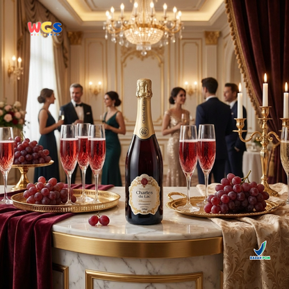 Charles du Lac Monseigneur Sparkling Red Grape Drink 750ml - Minuman Sparkling Anggur Merah Non Alkohol