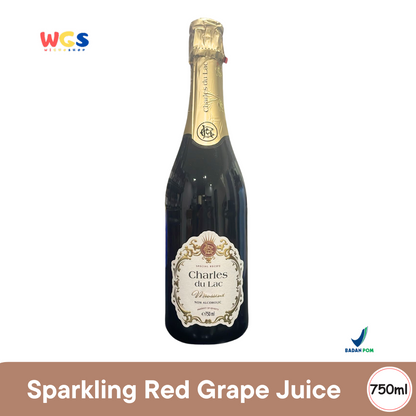 Charles du Lac Sparkling Red Grape 750ml – Minuman Anggur Merah Non Alkohol Elegan & Premium