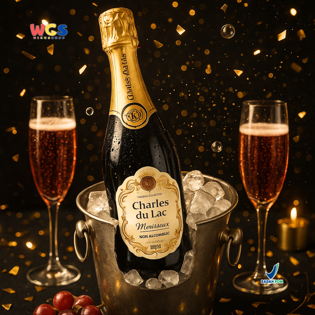 Charles du Lac Sparkling Red Grape 750ml – Minuman Anggur Merah Non Alkohol Elegan & Premium