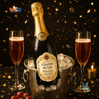 Charles du Lac Sparkling Red Grape 750ml – Minuman Anggur Merah Non Alkohol Elegan & Premium