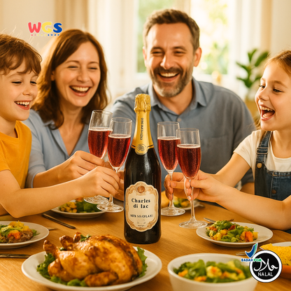 Charles du Lac Sparkling Red Grape 750ml – Minuman Anggur Merah Non Alkohol Elegan & Premium