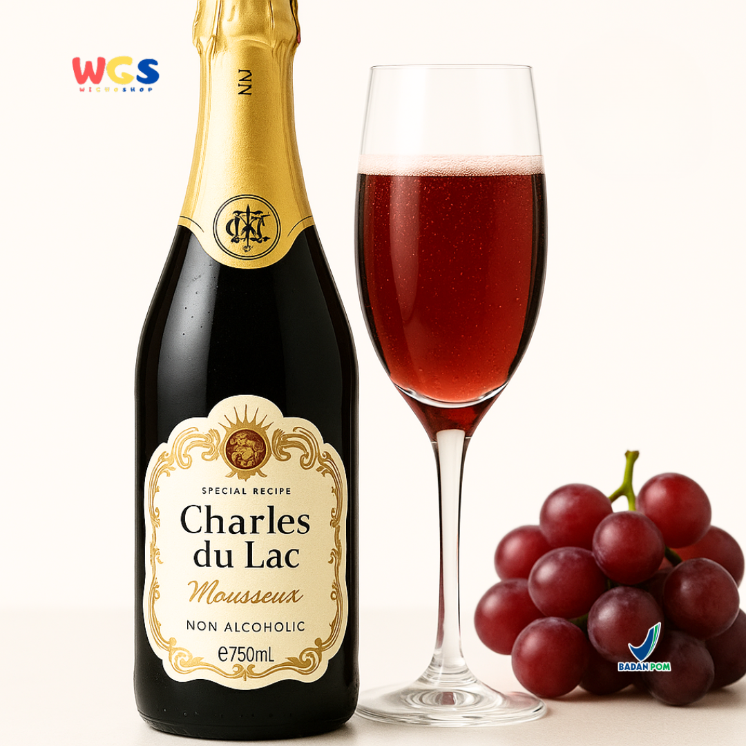 Charles du Lac Sparkling Red Grape 750ml – Minuman Anggur Merah Non Alkohol Elegan & Premium