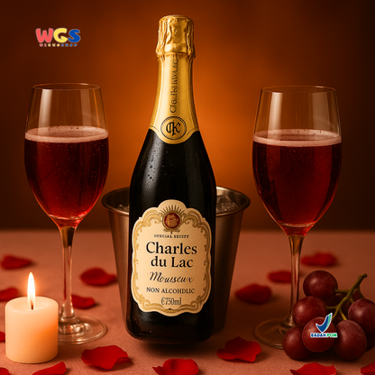 Charles du Lac Sparkling Red Grape 750ml – Minuman Anggur Merah Non Alkohol Elegan & Premium